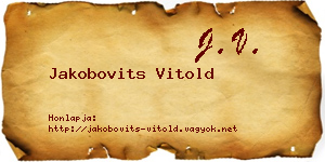 Jakobovits Vitold névjegykártya
